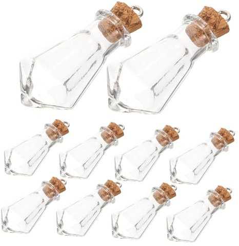 VALICLUD 50pièces Bouteilles Transparentes Avec Liège Fiole De Bouteille Décorative Flacon Pour Et Décoration Intérieure