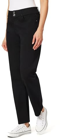 Angels Forever Young Damen Curvy Straight Mid-Rise Jeans, Onyx, 40
