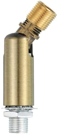 sourcing map Sloped Ceiling Adapter, 180 Degree 46x15mm M10 Fine Thread Sloped Ceiling Light Fixture Adapter Kit for Ceiling Pendant Light Chandelier Track Suspend(Copper)