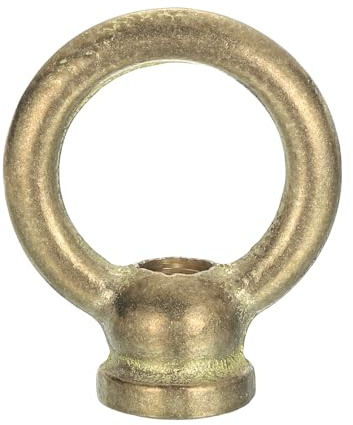 MECCANIXITY Eye Nut 220lbs Max Load M10 Thread Ring Shape Female Loop Copper Hook Rings for Hanging Lamp Chandelier, 46x39mm Pack of 1