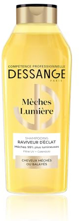 DESSANGE - Shampoing Raviveur D'Éclat Mèches Lumière - Formule Enrichie En Extrait De Calendula & Filtre UV - Nourrit & Ravive L'Éclat - Cheveux Méchés Ou Balayés - 280ml