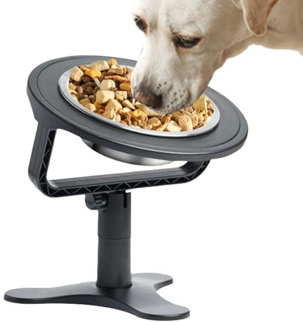 Bol de compagnie surélevé d'alimentation lente - support de mangeoire à hauteur réglable, plat de chien anti-mer non salière | Plate-forme de bol à inclinaison élevée pour les petits chiots Cats Anima