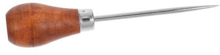 AKOOSY Buchbindewerkzeug Ahle aus Metall mit Holzgriff Ergonomisch und Tragbar für Lederbearbeitung Selbstgemacht Webprojekte und Schuhreparatur