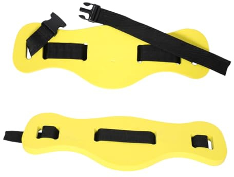 BESTonZON 2 Cintura Galleggiante per Adulti con Visibili Alta Galleggiabilità e Comfort Ergonomico per Allenamento in Piscina e Attività Acquatiche Giallo