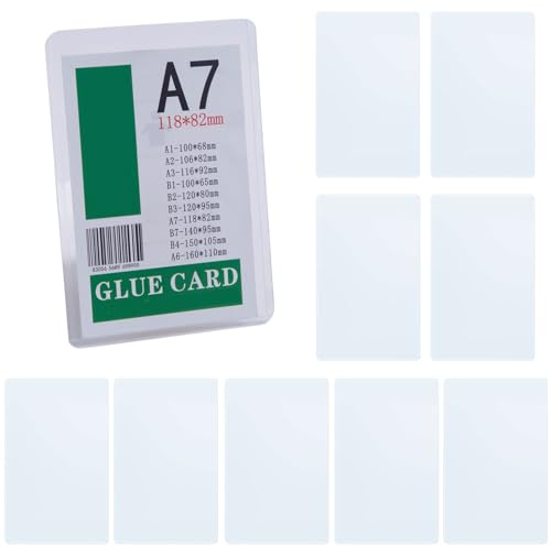 UZYXC 10 Stück A7 Kartenhüllen Transparent 78x110mm, Ausweishülle für Schülerausweis, EC Karte, Führerschein, Fahrkarte, Scheckkarte und Bibliotheksausweis, Aus PVC