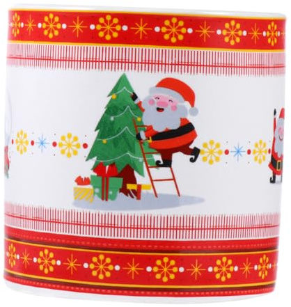 EPIGEIST Pot Céramique à Motif de Noël pour Succulentes et Petites Fleurs Décor Intérieur pour Bureau et Maison sans Plante
