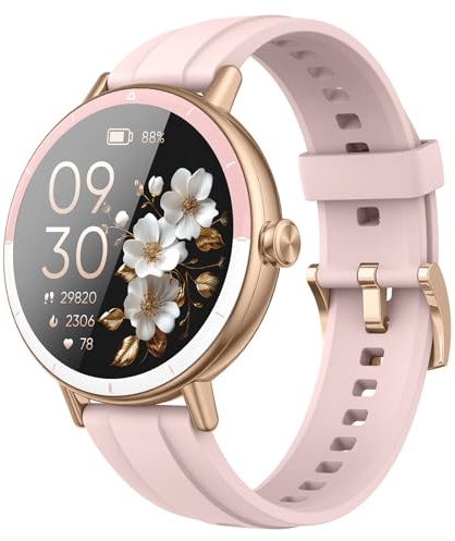 Smart Watch for Women Answer/Make Call, 1.27'' HD Screen Fitness Watch with Heart Rate/Sleep/Stress Monitor, New Smartwatch with 110+ Sport Modes, IP68 Waterproof Activity Tracker for Android iOS/Pink