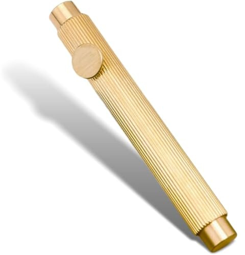 Janasiba Mini bolígrafo de bolsillo de latón, pequeño, corto y compacto, elegante bolígrafo vintage para viajes, regalo con 4 minas B