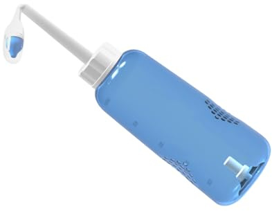 GOOHOCHY Irrigateur Nasal Embouts Larges et 4 Trous pour Lavage Nasal Adulte et Garçon et Filles, Flacon Transparent Compatible Sérum Physiologique et Eau de Mer pour Rinçage des Sinus