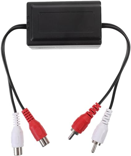 ABOOFAN Filtro Antirumore per Amplificatore Auto Isolatore Loop di Terra, Materiale Plastico e Lega, Elimina Disturbi e Prolunga Durata per Impianto Audio Auto