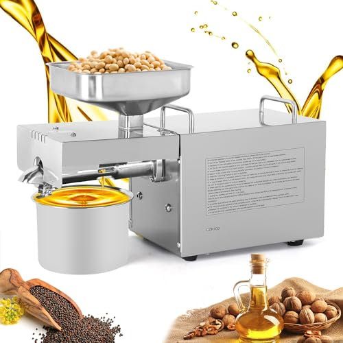 CGOLDENWALL 1200W Automatische Ölpresse Maschine Ölgewinnung bis zu 55% Muttern Samen Ölpresse Pressmaschine Alle Edelstahl Industrielle Schwere Art Pressmaschine aschine