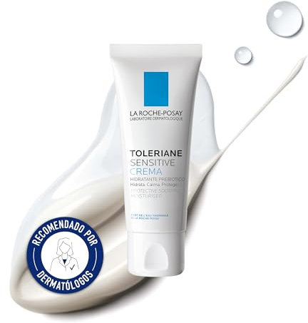 La Roche Posay Tratamiento Hidratante Diario, Cuidado Dermatológico, Repara y Protege la Barrera Cutánea, Apto para Piel Normal y Seca, 48 Horas de Hidratación y Protección, Toleriane Sensitive, 40 ml
