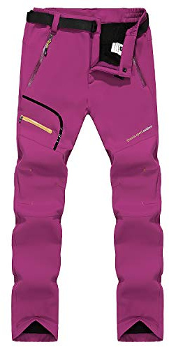 Naudamp Pantaloni da Escursionismo Foderati in Pile Invernale Softshell da Donna Pantaloni da Passeggio Leggeri da Esterno ad Asciugatura Rapida