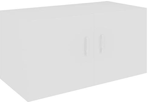 vidaXL Armario de Pared Estante Flotante Versátil Decoración Baño Cocina Habitación Almacenamiento Moderno Madera Contrachapada Blanco 80x39x40 cm