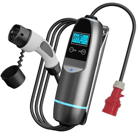 K.H.O.N.S. Typ 2 11kW Bärbar EV-laddare 11kw 3-fas EV Laddstation för elbil Typ 2 16A till CEE EVSE IEC 62196-2, TUV, CE laddkabel
