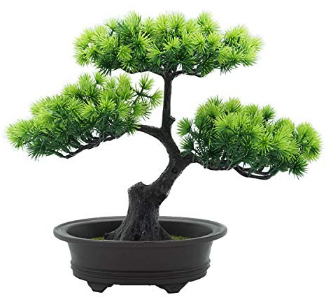 Verve Jelly Künstliche Bonsai Baum gefälschte Pflanzendekoration Topfkünstliche Hauspflanzen Japanische Kiefern Bonsai Anlage 23 cm Höhe 30 cm in Breite für Home Decoration Desktop Display