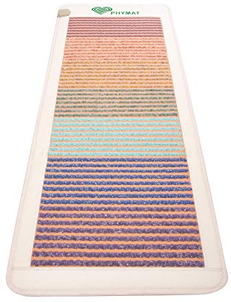 PHYMAT 7 Colour Far Infrared Heating Pad, Large 67 x 27 Inch Crystal Gemstone Amethyst Bio Mat for Full Body Warmth, Negative Ion & Hot Stone Infrared Mat with Smart Controller, Auto Shut Off