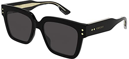 GUCCI Mens GG1084S Sunglasses, Black-Black-Grey, 54