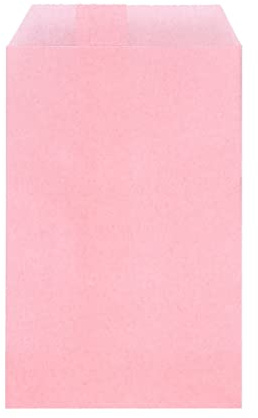 Quotidian Rose Bébé Plat Moyen Sachets Papier Ingraissable 5 x 7 (13 x 17,8cm) Lot de 100 - Petit Friandise Mariage Confettis Tossing