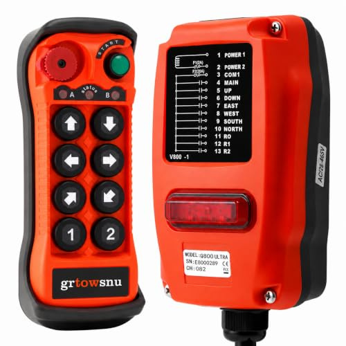 Q800 28-465V Drahtlose Kran Fernbedienung Funk 36V 220V 380V Industrielle | grtowsnu Fernsteuerung für Elektrisches Hebezeug Brückenkran 8 Kanal Tasten