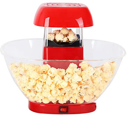 Popcorn Machine,Popcorn Maker 1200W, Hot Air Popcorn Maker Machine for Home, Upgraded Oil-Free Pop Corn Popper, Family Size Healthy Traditional No Oil Required Fast Easy Low Calori