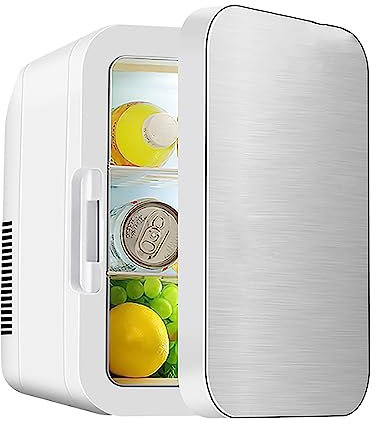 ERICAT Petit Réfrigérateur Portable, Mini Réfrigérateur avec Poignée, Capacité De 8 litres, Refroidit Jusqu'à 25 Degrés Organisateur De Boissons Parfait, Séparateur Amovible, pour Chambre