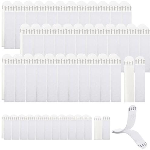 BDSHUNBF 48 pares(96 tiras) Tiras Adhesivas para Colgar Cuadros Cuadros sin Agujeros, Tiras para Colgar Cuadros, Colgadores pared Adhesivos Resistente al Agua,Cuelga Cuadros sin Clavos Cuelga Facil