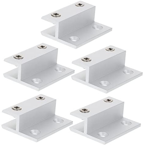 Gadpiparty 5st Glasclip Verstellbarer Klemmregalclip Wandmontiertes Regal Spiegelhalterungen Kleine Klammern Regale Zur Wandmontage Aluminiumlegierung Rahmenlos Hardware-