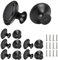 Taoduod Tiradores Cajones 12 Pzs 30mm Pomos y Tiradores de Muebles Negro Redondo Pomos de Cajón con Tornillo Perillas de Gabinete Redondas Tiradores Pomos Armario de Un Solo Agujero para Armarios Baño