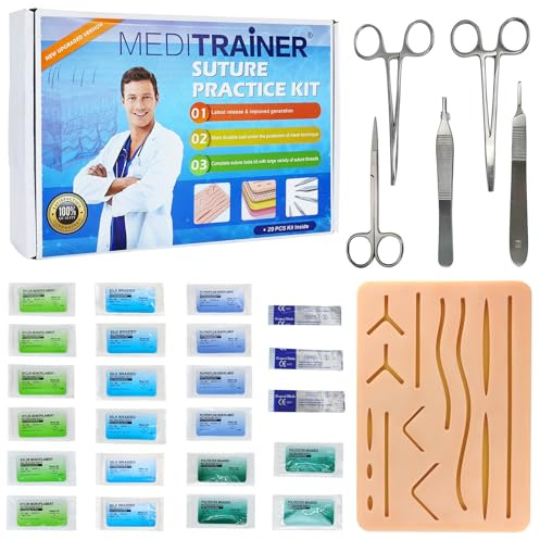 Chirurgisches Nahtübungs-Hautmodell-Set, Mit Aufbewahrungstasche | EVOTECH SCIENTIFIC Haut-Nahtübungsmodell-Set, Geeignet Für Chirurgisches Nahtstudium, Bildung Und Lehrzwecke