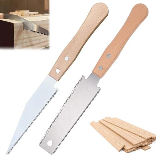 2 seghe giapponesi: sega per legno da 300 mm, con manico ergonomico in legno, sega giapponese, sega a mano, legno, sega leggera per tagli fini, legno duro e tenero, fai da te