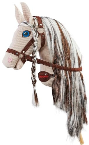 PONNIE Steckenpferd Ponnie Fantasia A3, Hobby Horse, Pferde Spielzeug für Kinder, mit handgemalten Augen, hergestellt in Einer geschützten Werkstatt