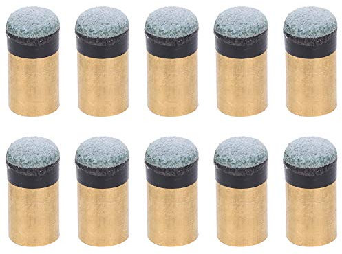 equlup Cues Pool Tip, 10Pcs Billiard Ball Accessories Pool Cues Nine Balls Club Replacement Screw Tips for Billiards Enthusiast (12MM)