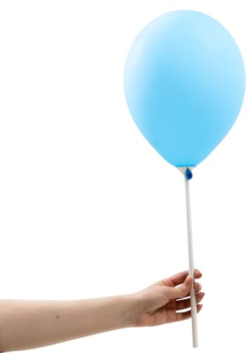 PARTYRAMA.CO.UK Eco-Friendly Balloon Sticks with Cardboard Cups – Biodegradable & Recyclable Paper Balloon Holders – Plastic-Free Party Decorations – Pack of 10