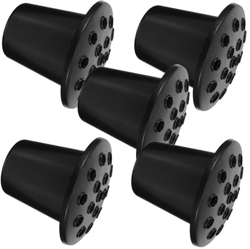 Happyyami 5pièces Vase De Cimetière Plastique Noir De Pots pour Fleurs Artificielles Et Fraîches Support Décoratif Funéraire pour Tombes Et Extérieurs