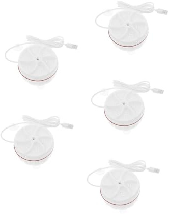 ANDRESLAD 5 Pezzi Mini Lavatrice Lavatrice A Pedale A Secchio Manuale Per Bucato Mini Rondella Portatile A Mano Lavadora Plastica Bianca