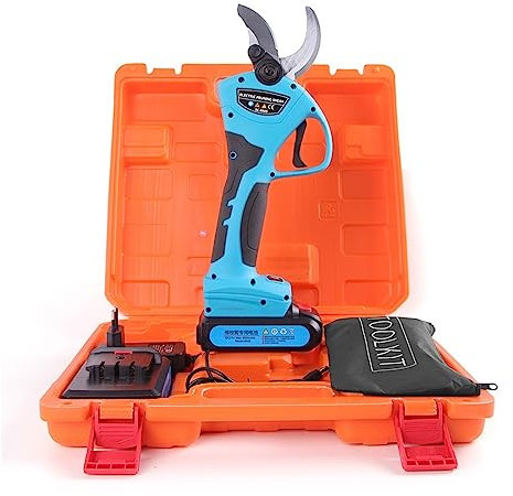 SOFTTO Tijeras de podar inalámbricas Tijeras de podar eléctricas inalámbricas Profesionales de 16,8 V Tijeras de podar con Pantalla LCD de baterías de Litio para jardinería(Scissors Set Box)