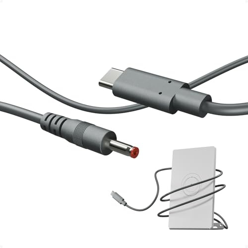 Steinwhale Cavo di Alimentazione USB-C a DC per Router Starlink Mini, Output 9V/2A (18W), Lunghezza 1m, Plug & Play con Power Bank e Caricatori PD, Cavo in PVC Resistente
