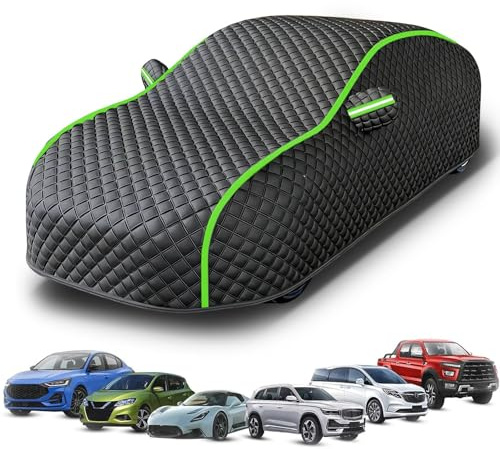 Hagelschutz Abdeckplane Auto für Audi Q3 2012-2025,Auto Abdeckplane Vollgarage,Winddicht, UV-beständig, Hagelfest, Schneefest, Kratzfest, Extra Dick (Schwarz)