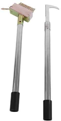 Yechiry Set di Attrezzi per Diserbo per Crepe, Impugnatura Regolabile per Strumento per Diserbo per Fessure in Acciaio Inossidabile, Estrattore a Forma di L per Erbacce, Muschio