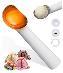 Homtronics Beheizbarer Eisportionierer, [Ein-Knopf-Bedienung], Eislöffel Portionierer, der sich auf bis zu 70 °C, mit IP67-Wasserdichtigkeit, LED-Anzeige, für Hart-Eiscreme, Dessert-Shops, Küche
