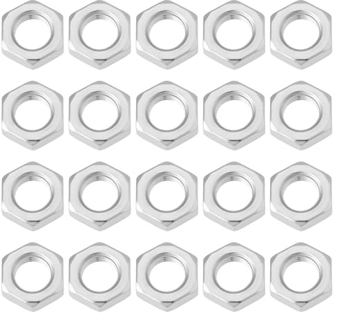 AS Axis Spindleon 20 Stück M14x1,5 Mm Linksgewindemuttern Verzinkte Sechskantmuttern aus Kohlenstoffstahl