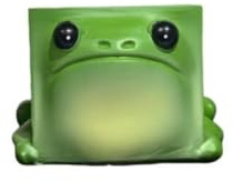 Mounteps Modern Square Frog Sculpture - Funky Square Frog Resin Statue Handcrafted Resin Art Statue for Desktop, Bookshelf or Living Room Decor