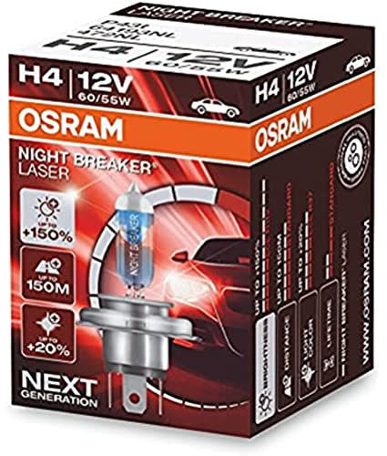 OSRAM H4 Ampoule projecteur longue portée 60/55W 4200K feu de route Halogène 64193NL