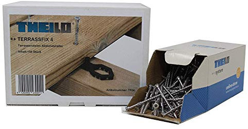 Terrassfix Terrassendielen Abstandshalter 4/7 mm und Terrassenschraube Edelstahl SopaFix (Terrassfix 7 mm/Terrassenschrauben 5 x 80)