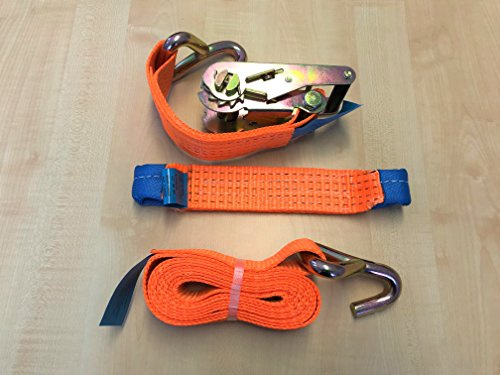 4 Stück Spanngurte Zurrgurte 50 mm für Pkw Transport zur Radsicherung 2500/5000 daN