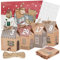 LIVAIA Calendario de Adviento para Rellenar 2024: Kit DIY, 24 Cajitas de Regalo Doradas con Instrucciones - Navidad y Pegatinas - Calendario de Adviento Personalizable