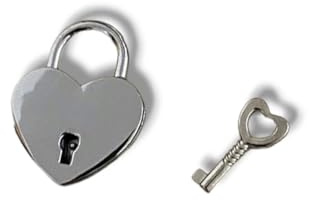 Schloss mit Gravur | Vorhängeschloss personalisiert | personalisierter Liebesschloss | Valentinstag schlösser | Paarschloss individuell | personalisierte Pärchen Schloss mit Schlüssel (Silber)