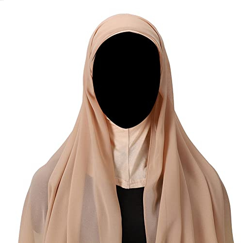Uposao Damen Muslim Hijab Kopftuch Schal,Moderne islamische Kopftücher Stretch-Turban Einfarbiger Bandanas Chemo Kappe Kopfbedeckung Halstuch Wrap Langer Schal für muslimische Frauen Hijab,Khaki #1