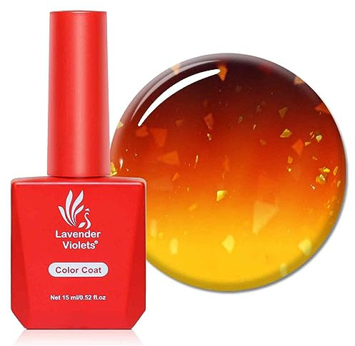 Lavender Violets UV-Gel-Nagellack Set 36+6 Pcs mit Base und Matte/Glänzende Top Coat,Glow in the dark Dimond Semi-permanenter Shellac Varnish Nägel Maniküre C950